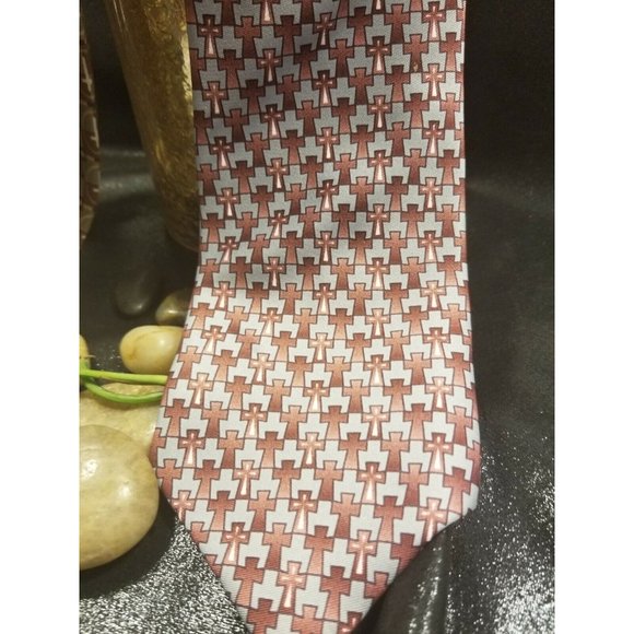 (2) Man of God MOG Neckties Christian Brown & Mauve Religious Dress Fashion - Picture 1 of 6